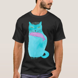 Camiseta Gato com Peixe