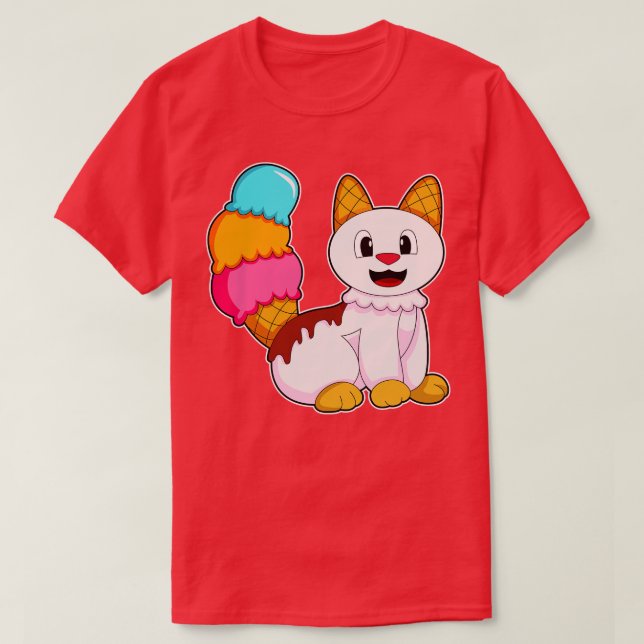 Camiseta Gato com picolé (Frente do Design)