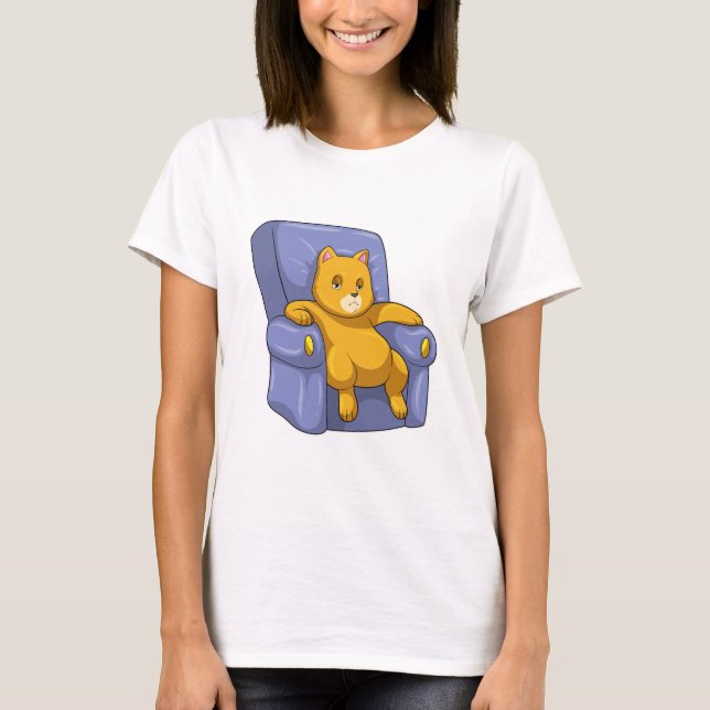 Camiseta Gato com Sofá (Frente)