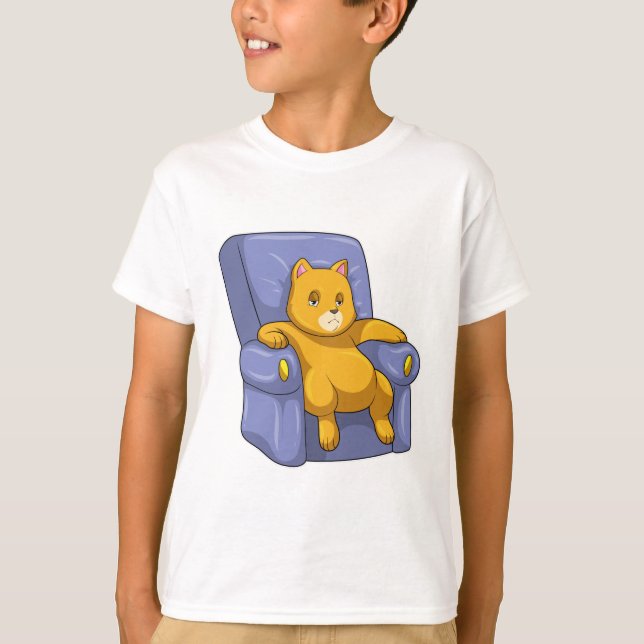 Camiseta Gato com Sofá (Frente)