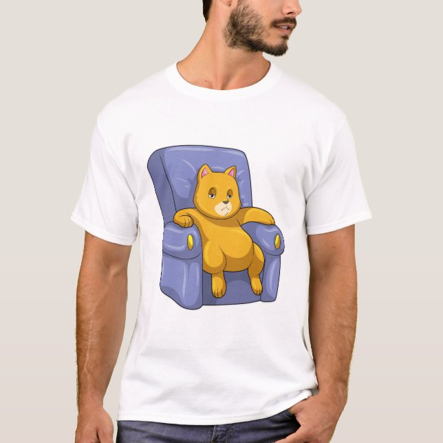 Camiseta Gato com Sofá (Frente)