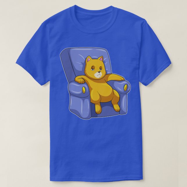 Camiseta Gato com Sofá (Frente do Design)