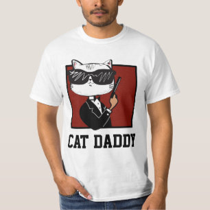 Camiseta GATO COM T-Shirts DE HOMENS DE ARMA