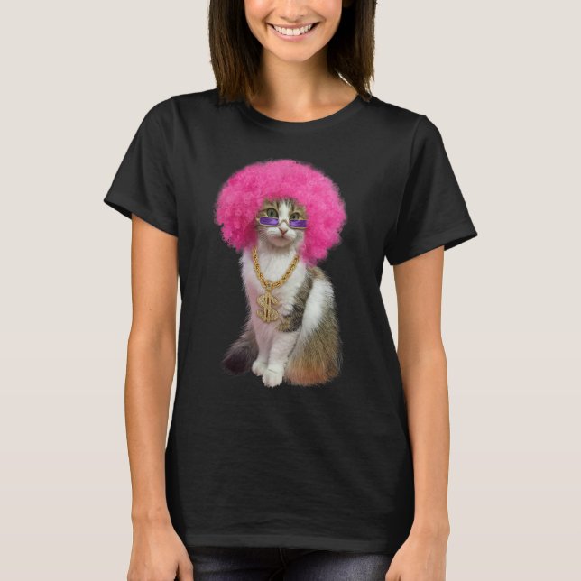 Camiseta Gato com Wig (Frente)