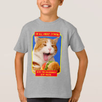 Gato Comendo Cheeseburger