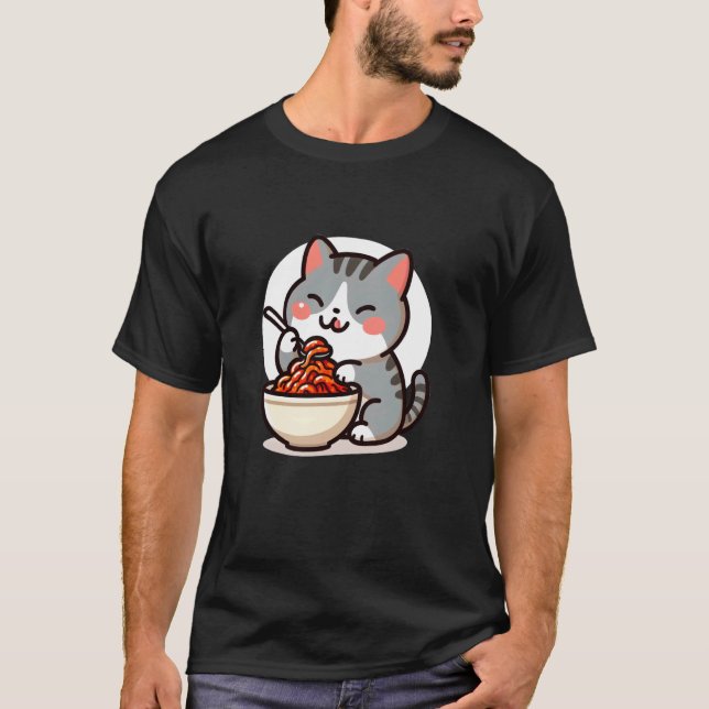 Camiseta Gato Comendo Kimchi (Frente)
