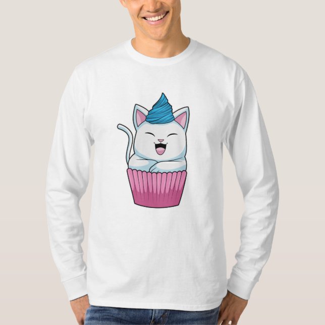 Camiseta Gato Comendo Muffin (Frente)