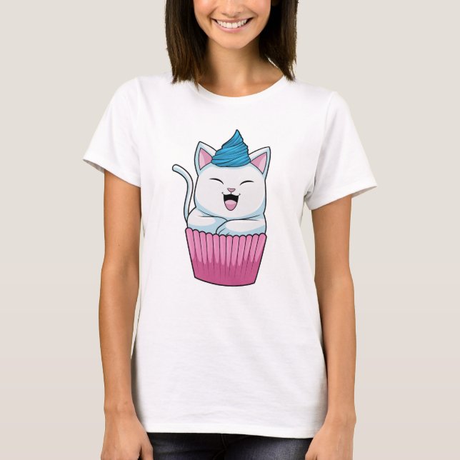 Camiseta Gato Comendo Muffin (Frente)
