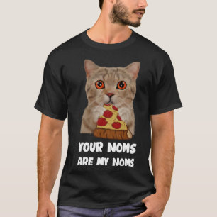 Camiseta Gato Comendo Pizza Seus Nomes são meus Nomes, Engr