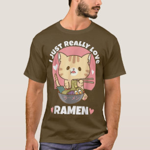 Camiseta Gato Comendo Ramen
