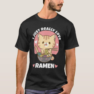Camiseta Gato Comendo Ramen