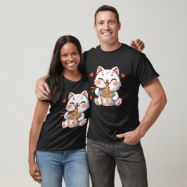 Camiseta Gato Comendo Ramen