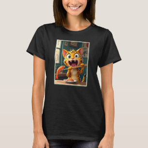 Camiseta Gato Comendo Sushi