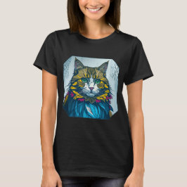 Camiseta Gato Comeu a Pena de Canário | Arte de Retrato Col