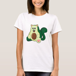 Camiseta Gato como abacate