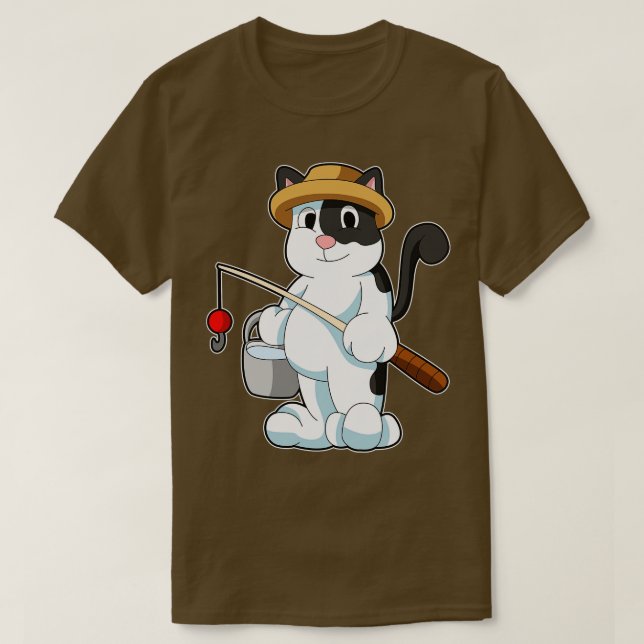 Camiseta Gato como Anca com Balde de Água (Frente do Design)