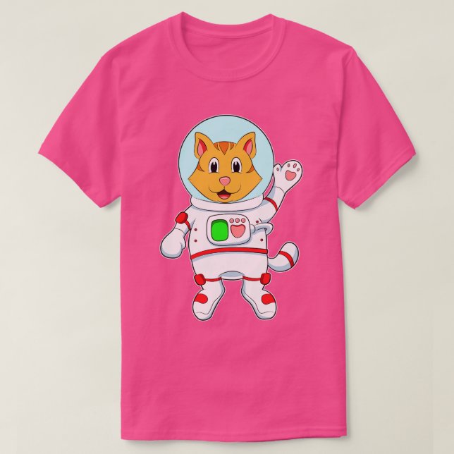 Camiseta Gato como astronauta no Figurino 1 (Frente do Design)