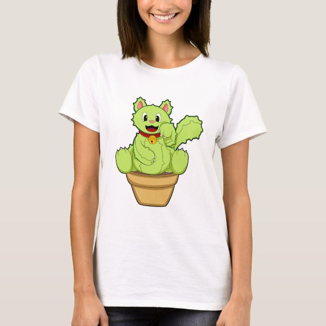 Camiseta Gato como Cactus (Frente)