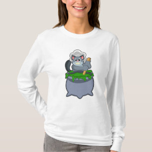Camiseta Gato como cozinheiro com poção mágica