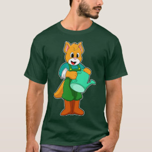 Camiseta Gato como Fazendeiro com Regador