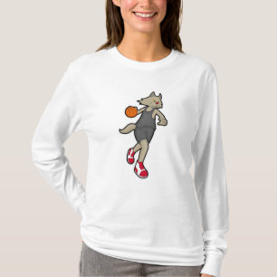 Camiseta Gato como jogador de basquetebol