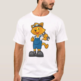 Camiseta Gato como mecânico com espanhol