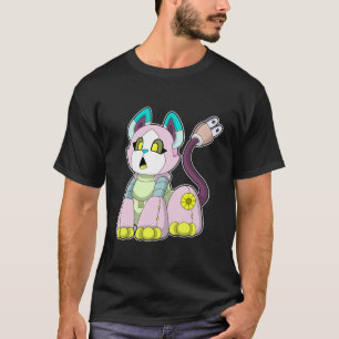 Camiseta Gato como Robô