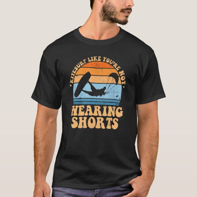 Camiseta Gato como se não vestisse shorts kitesurf (Frente)