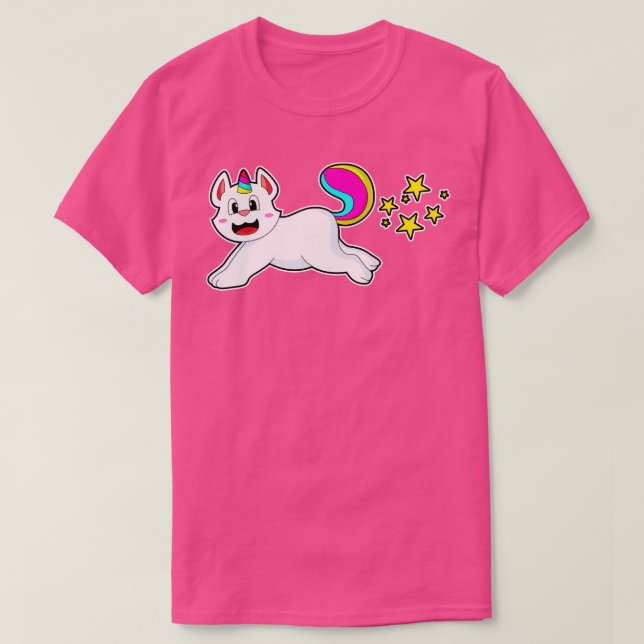 Camiseta Gato como Unicórnio (Frente do Design)