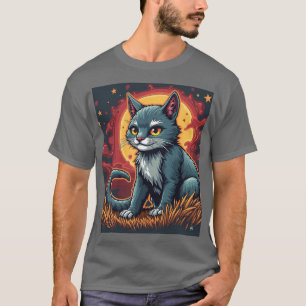 Camiseta Gato Confiante: Sorriso de Sabedoria