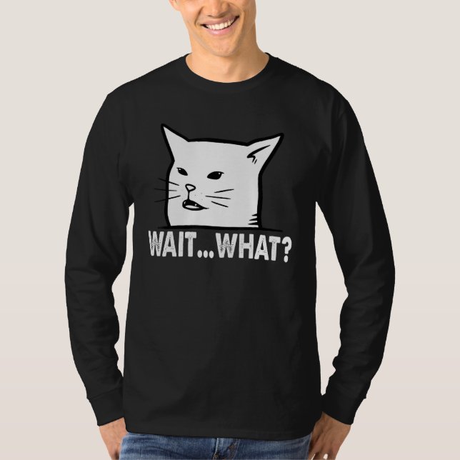 Camiseta Gato Confuso - Espere o que (Frente)