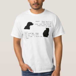 Camiseta Gato contra o cão