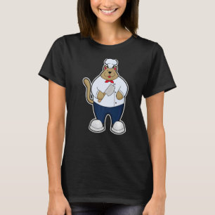 Camiseta Gato Cook Chef Chapéu de cozinha Premium