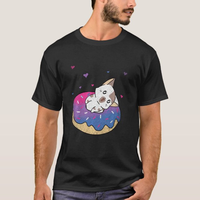 Camiseta Gato Corinto Fila Bi Orgulho Bissexualidade Rosqui (Frente)