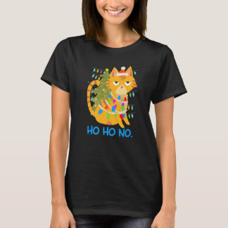 Camiseta gato corrente leve árvore de abeto Dono de gato
