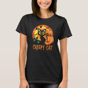 Camiseta Gato Cortado de Terror Halloween Sinistro Fofo Gat