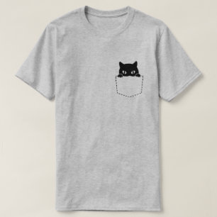 Camiseta Gato Cortado Em Bolso