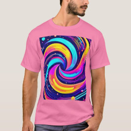 Camiseta Gato cosmico colorido