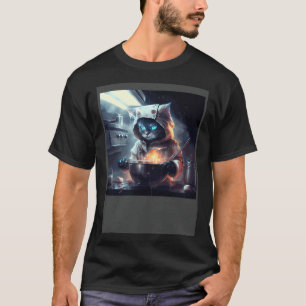 Camiseta Gato Cozinhando Chovendo