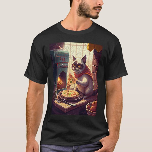 Camiseta Gato Cozinhando Taco (Frente)