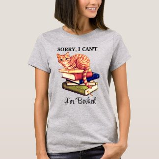 Camiseta Gato Cozy de Leitura - Estou Reservado
