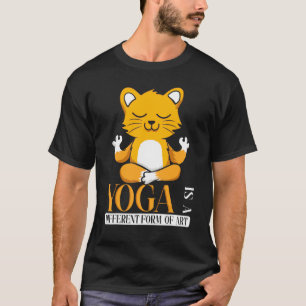 Camiseta Gato criativo ioga