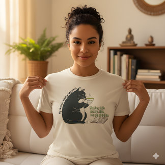 Camiseta Gato cristão engraçado e matcha, gato cristão