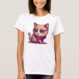 Camiseta Gato Crítico Vibes Mulheres