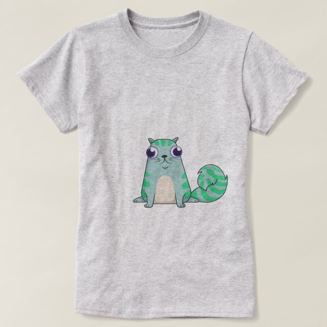 Camiseta Gato CryptoKitties de Alice (Frente do Design)