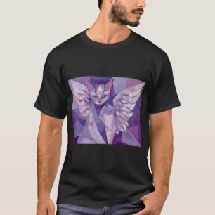 Camiseta Gato Cubista Pastel