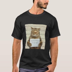 Camiseta Gato Culpado Derrubando Coisas Dono de Gato
