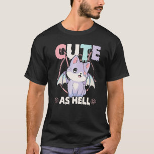 Camiseta Gato Cult Pastel Goth Pentagrama Fofo Como o Infer