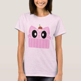 Camiseta gato cupcake kawaii