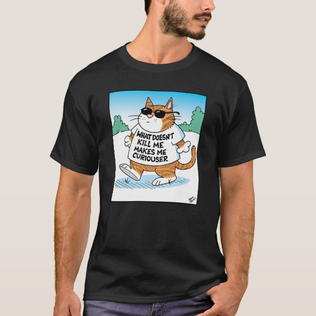Camiseta Gato Curioso (Frente)